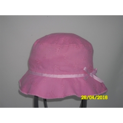 CAPPELLO CLOCHE BIMBA ROSA CON FIOCCO