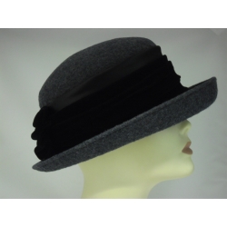 CAPPELLO FELTRO LANA ELEGANTE GRIGIO