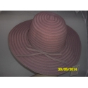 CAPPELLO PAGLIA E COTONE ROSA ANTICO