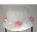 CAPPELLO CERIMONIA BIMBA ROSE 100% COTONE