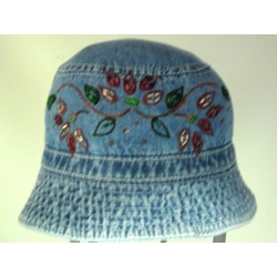 CAPPELLO CLOCHE JEANS SLAVATO 100% COTONE