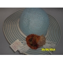 CAPPELLO PAGLIA E COTONE CON FIORE