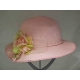 CAPPELLO CERIMONIA BIMBA ROSA CON FIORE