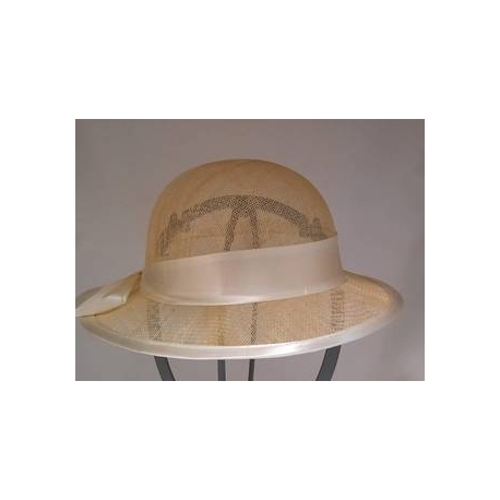 CAPPELLO CERIMONIA BIMBA SISAL AVORIO