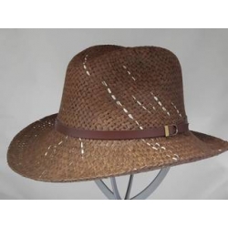 CAPPELLO COWBOY CON CINTURINO 100% PAGLIA