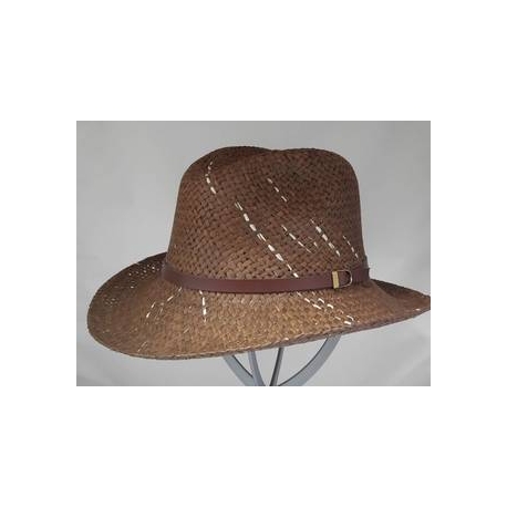 CAPPELLO COWBOY CON CINTURINO 100% PAGLIA