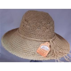 CAPPELLO  DONNA UNCINETTO 100% PAGLIA PIEGHEVOLE