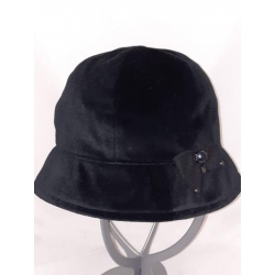 CLOCHE BORSALINETTE VELLUTO LISCIO NERO