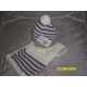 CUFFIA E SCIARPA NEONATO MISTO LANA MADE IN ITALY