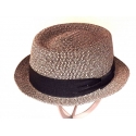 CAPPELLO ESTIVO PORK PIE EFFETTO SALE E PEPE