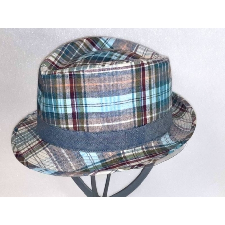 CAPPELLO PORTALURI SCOZZESE MULTICOLORE 100% LINO