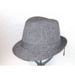 CAPPELLO ESTIVO GRIGIO MELANGE MISTO COTONE