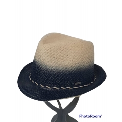 TRILBY UNISEX PAPIER INTRECCIATA CON DEGRADE' E CORDA BICOLORE