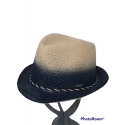 TRILBY UNISEX PAPIER INTRECCIATA CON DEGRADE' E CORDA BICOLORE