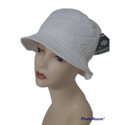 CAPPELLO PESCATORE PIUMINO IMPERMEABILE BIANCO