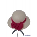 CAPPELLO BAMBINA PSEUDO PANAMA CON FOULARD