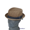 CAPPELLO PORK PIE CON FASCIA BICOLORE