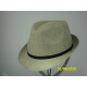 CAPPELLO ESTIVO TINTA UNITA CON FASCIA NERA