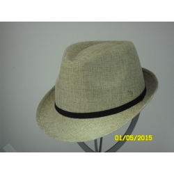 CAPPELLO ESTIVO TINTA UNITA CON FASCIA NERA
