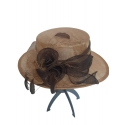 PAGLIA PER CERIMONIA BEIGE NASTRO BICOLORE