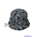 CAPPELLO CLOCHE BAMBINA FIORI BLU