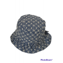 CAPPELLO BAMBINA PIZZO E JEANS 100% COTONE