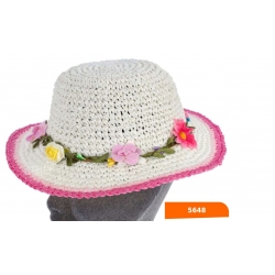 CAPPELLO PAMELA BAMBINA CON DECORO FIORI