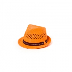 CAPPELLO TRILBY BIMBO/A 100% PAPIER CON FASCIA A CONTRASTO