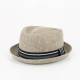 CAPPELLO PORK PIE ESTIVO FASCIA BICOLORE