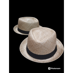 CAPPELLO PORK PIE DIAMANTE 100% PAGLIA