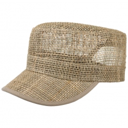 CAPPELLO ARMY 100% PAGLIA INTRECCIATA IN ERBA
