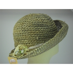 CAPPELLO INTRECCIATO CON FALDA RIVOLTA