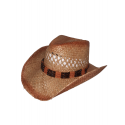 CAPPELLO DA COWBOY IN PAGLIA CON COLLANA