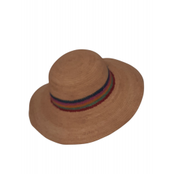 CAPPELLO DONNA IN RAFFIA CROCHET FASCIA MULTICOLORE