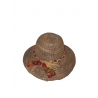 CAPPELLO IN PAGLIA ERBA NATURALE NASTRO ROSSO