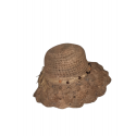 CAPPELLO IN PAGLIA ERBA NATURALE CON COLLANA