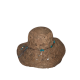 CAPPELLO IN PAGLIA ERBA NATURALE CON COLLANA PIETRE