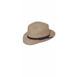 CAPPELLO TRILBY IN PAGLIA CON FASCIA JEANS