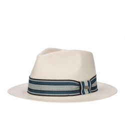 CAPPELLO PANAMA IN CARTA GIAPPONESE CON NASTRO RIGHE